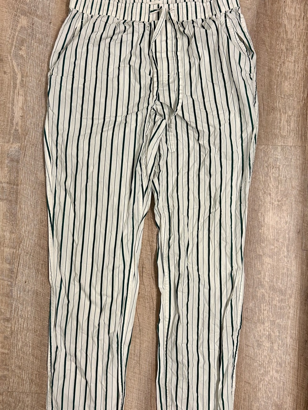 J.Crew Men's White Stripe Drawstring Pants